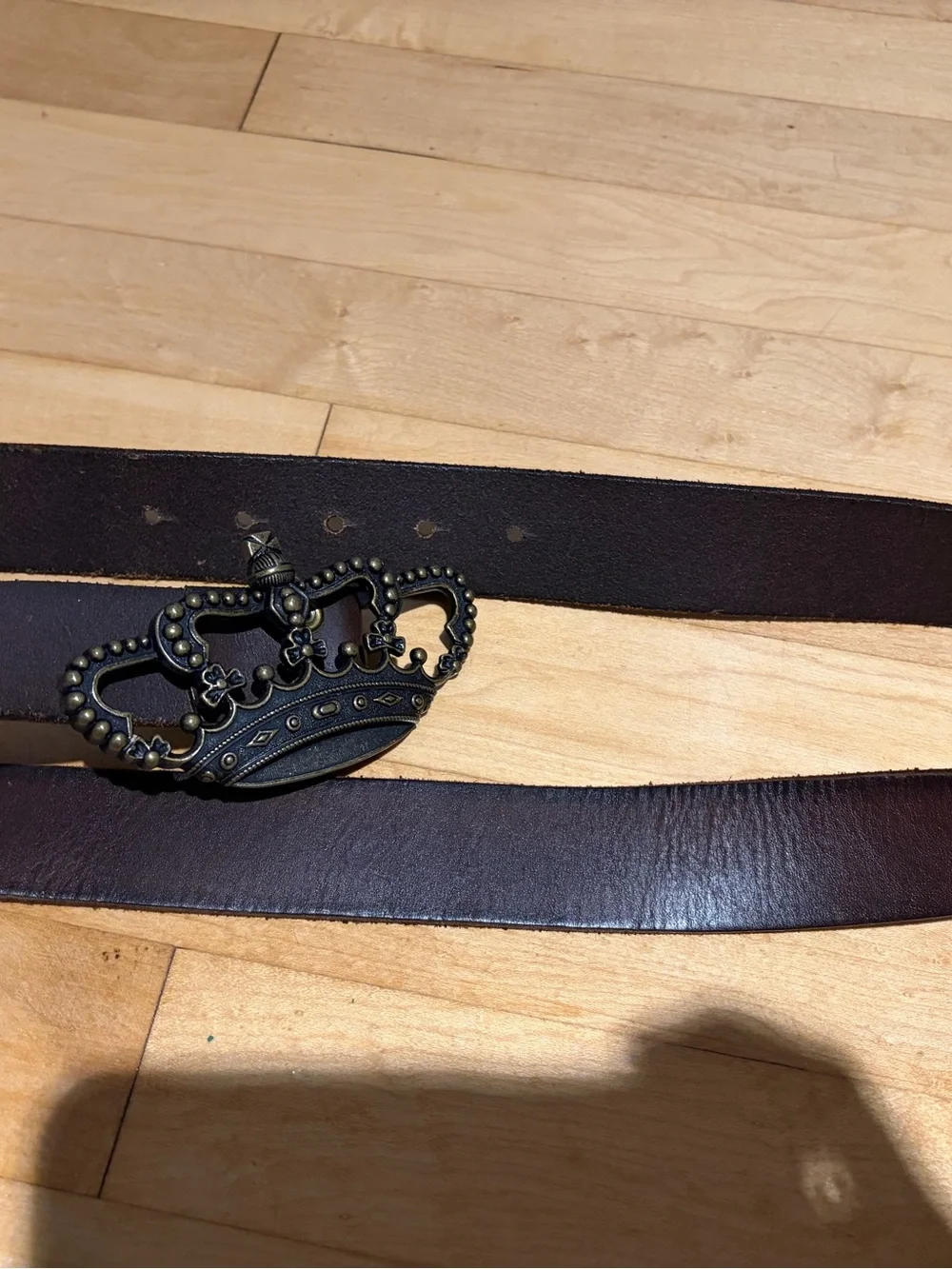 Women’s Small CAbi Brown Crown Leather Buckle